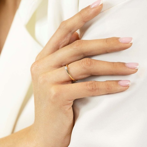 Pierścionek z diamentami (R24275 YW 0,18ct)