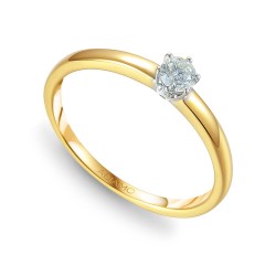 Pierścionek z diamentami (R24275 YW 0,15ct): 9 - zdjęcie: 2