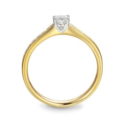 Pierścionek z diamentami (R31737 YW 0,25ct): 9 - zdjęcie: 5