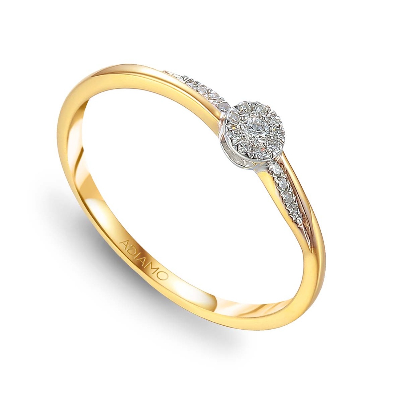 Pierścionek z diamentami (R46679 YW): 10