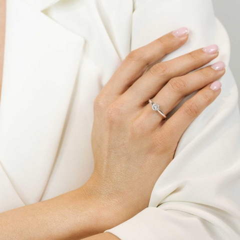 Pierścionek z diamentami (R48553 W)