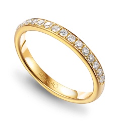 Obrączka z diamentami (R60607 Y 0,20ct)