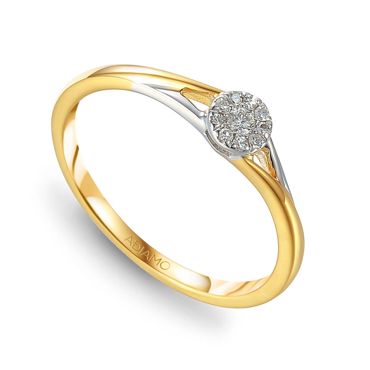 Pierścionek z diamentami (R46695 YW): 10