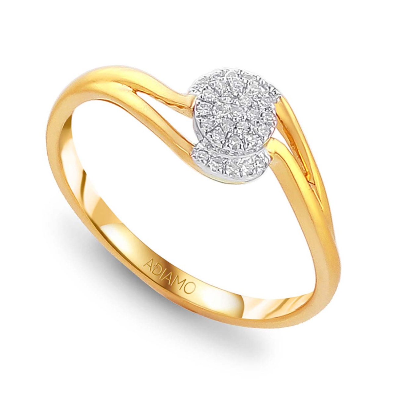 Pierścionek z diamentami (R47781 YW): 12