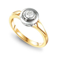 Pierścionek z diamentami (R48325 YW): 10 - zdjęcie: 2