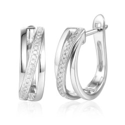 Kolczyki z diamentami (E35938 W) - zdjęcie: 2