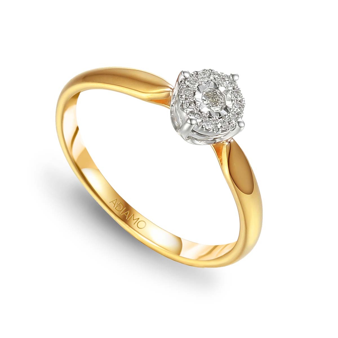 Pierścionek z diamentami (R55157 YW): 10