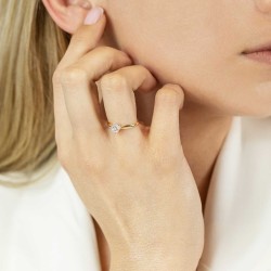 Pierścionek z diamentami (R55157 YW): 10 - zdjęcie: 3