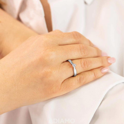Pierścionek z diamentami (R62567 W 0,15ct)