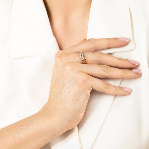 Pierścionek z diamentami (R63717 Y)