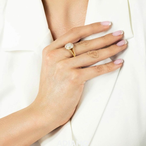 Pierścionek z diamentami (R81515 Y)