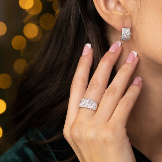 Pierścionek z diamentami (R46165 W): 8