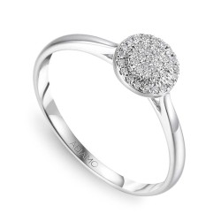 Pierścionek z diamentami, białe złoto pr.585 R47670 W: 7 - zdjęcie: 2