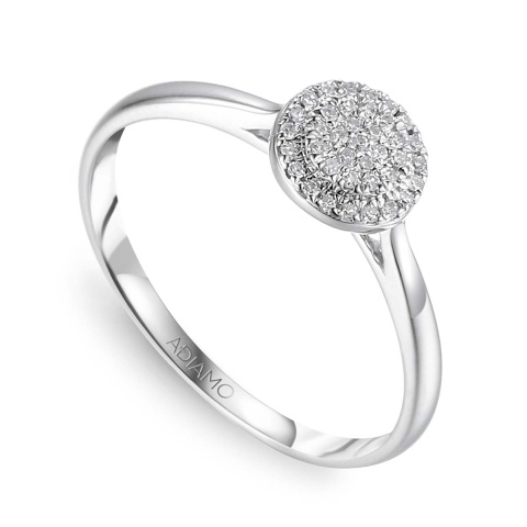 Pierścionek z diamentami, białe złoto pr.585 (R47670 W)