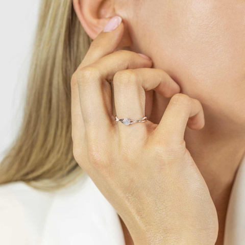 Pierścionek z diamentami (R56441 W)