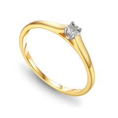 Pierścionek z diamentami (R55118 YW 0,04ct)
