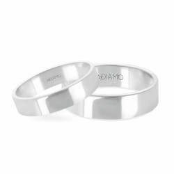 Obrączki ślubne, białe złoto, płaskie, 5mm: 8, 23 - zdjęcie: 2