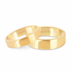 Obrączki ślubne, żółte złoto, płaskie, 5mm: 8, 23 - zdjęcie: 2