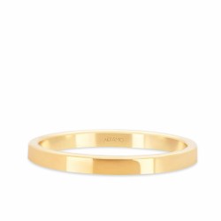 Obrączka ślubna, żółte złoto, płaska, damska, 2 mm: 7 - zdjęcie: 2