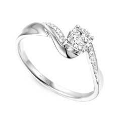 Pierścionek z diamentami (R59040 W): 10 - zdjęcie: 2