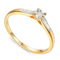 Pierścionek z diamentami (R78035 Y 0,07ct): 10 - zdjęcie: 2