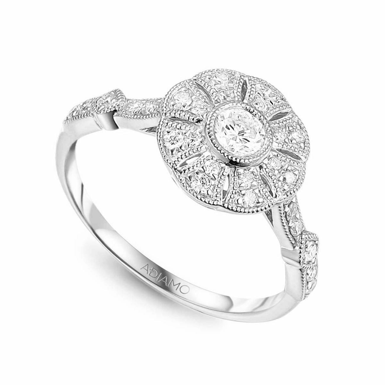 Pierścionek z diamentami (R48534 W): 10