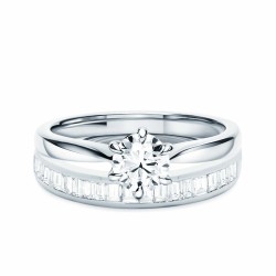 Obrączki ślubne, białe złoto, diamenty, 3,4mm i 4mm: 9, 25 - zdjęcie: 3