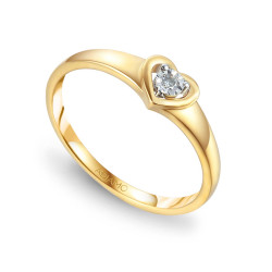 Pierścionek serce z diamentami (R81531 Y 0,04ct): 10 - zdjęcie: 2