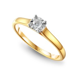 Pierścionek z diamentami (R55118 YW 0,15ct): 10 - zdjęcie: 2