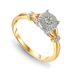 Pierścionek z diamentami (R71620 YW): 13 - zdjęcie: 2