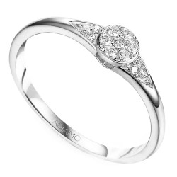Pierścionek z diamentami (R73497 W): 10 - zdjęcie: 2
