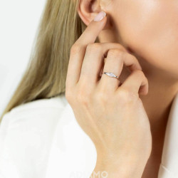 Pierścionek z diamentami (R73497 W): 10 - zdjęcie: 3