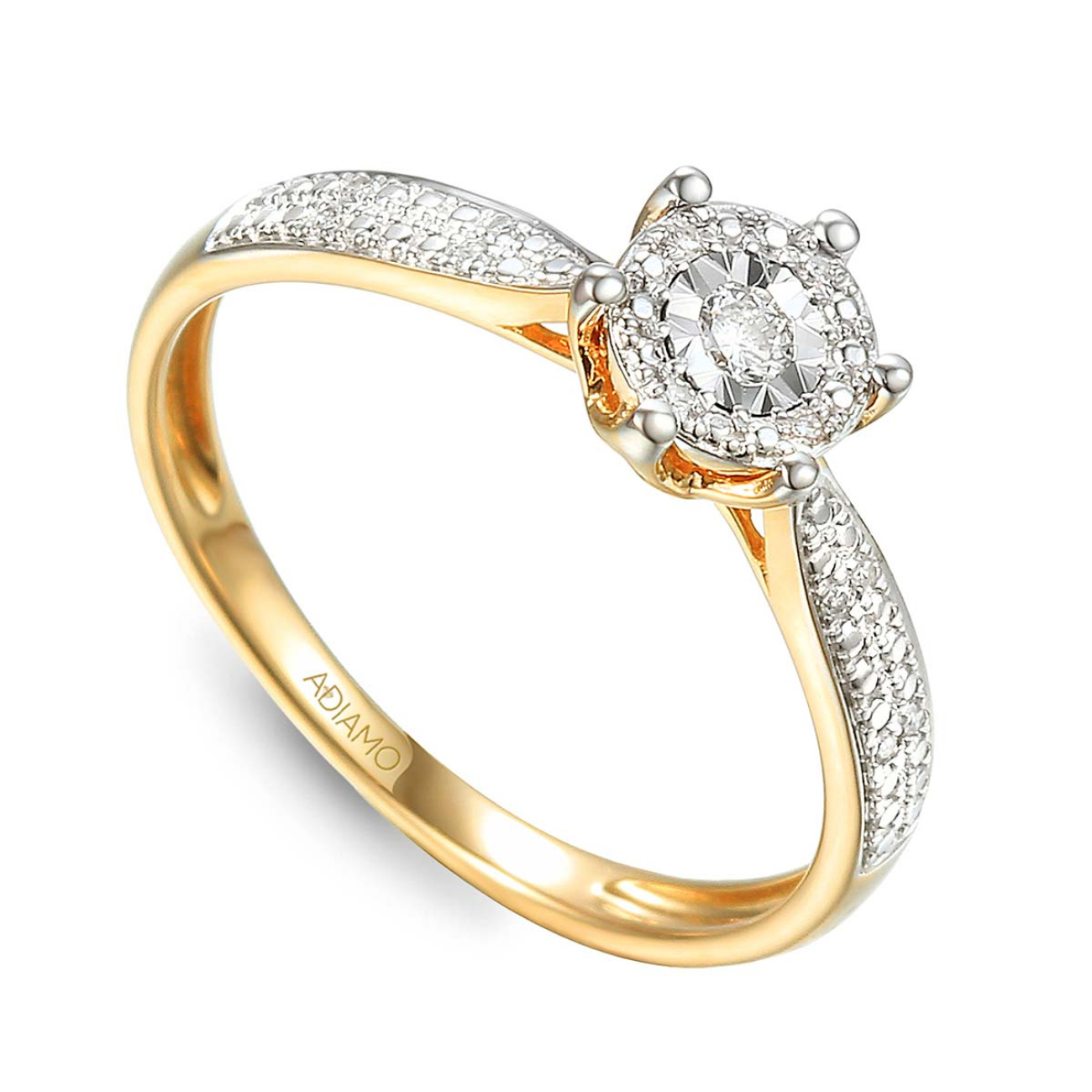 Pierścionek z diamentami (R73487 Y): 10