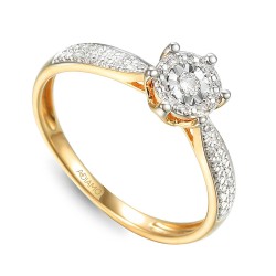 Pierścionek z diamentami (R73487 Y): 10 - zdjęcie: 2