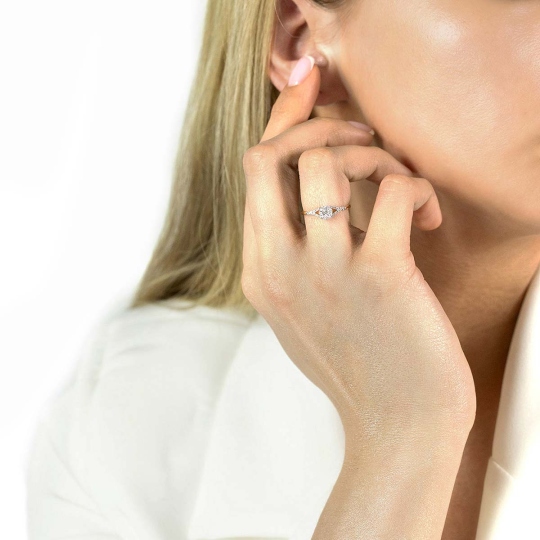 Pierścionek z diamentami (R46874 YW): 10