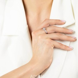 Pierścionek z diamentami (R73487 W): 14 - zdjęcie: 3