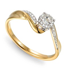 Pierścionek z diamentami (R59040 YW): 10 - zdjęcie: 2