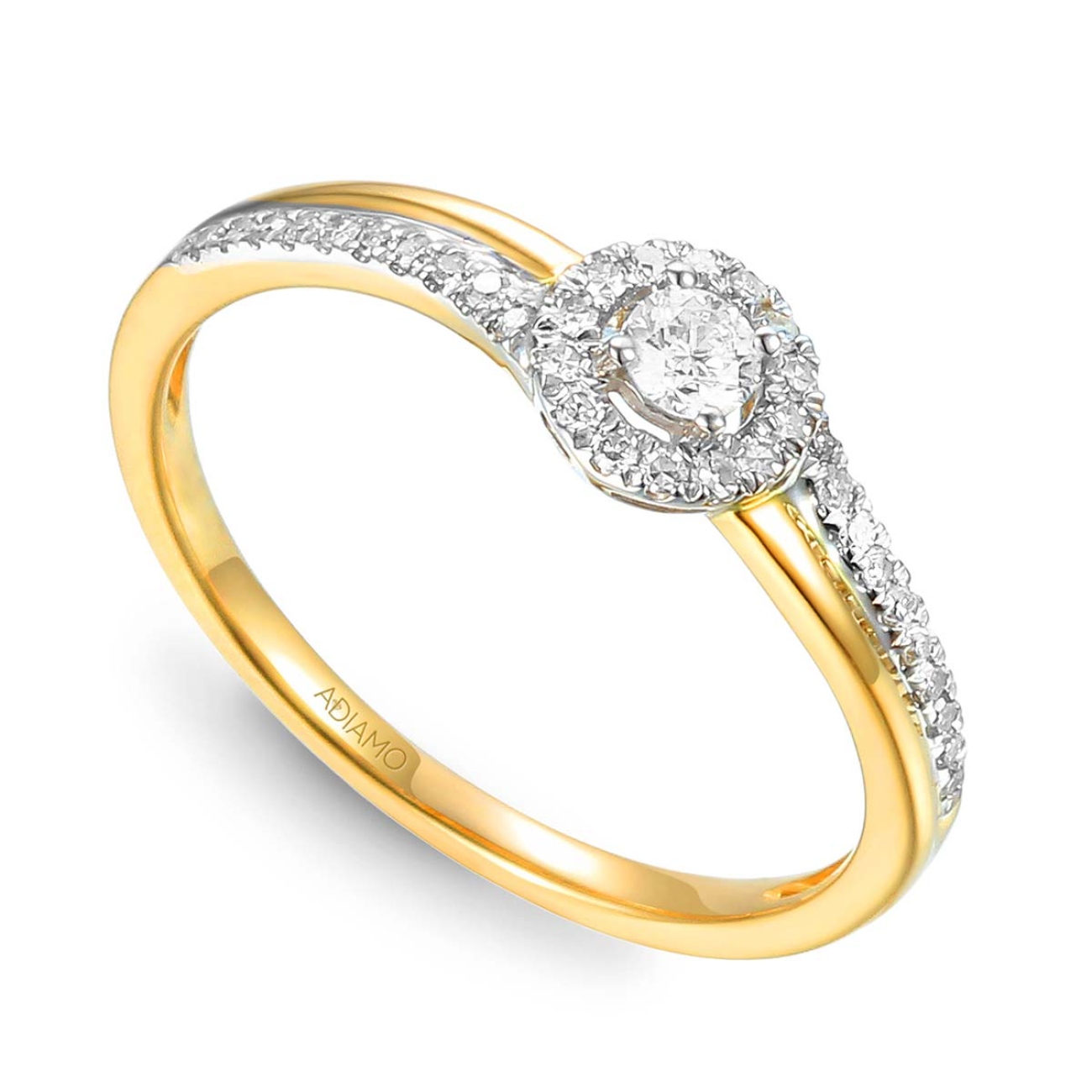 Pierścionek z diamentami (R46940 YW): 14