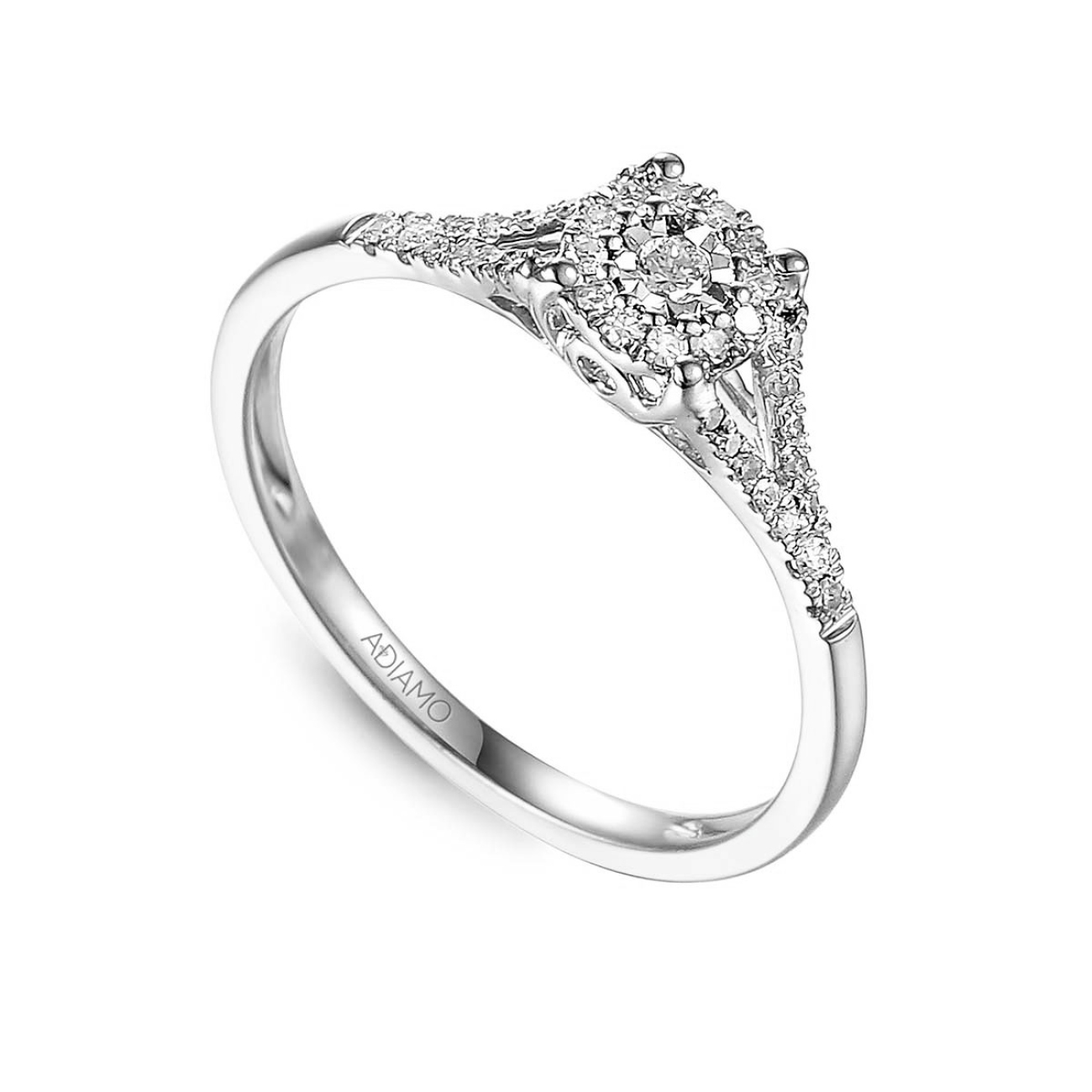 Pierścionek z diamentami (R46874 W): 10