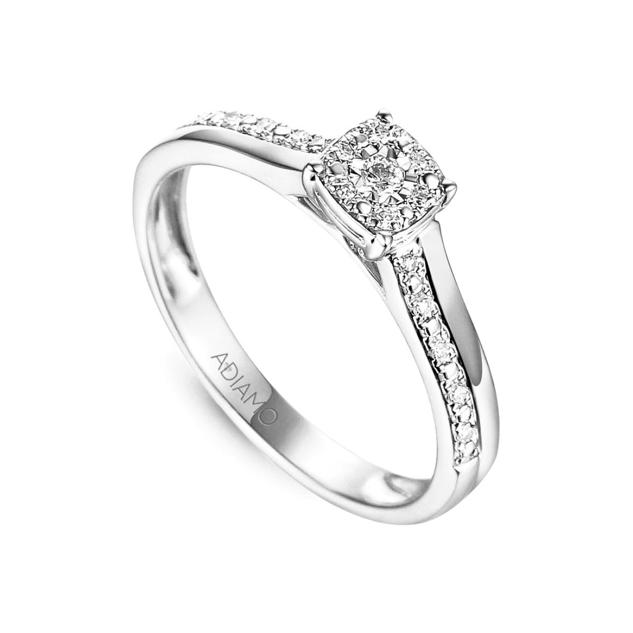 Pierścionek z diamentami (R71614 W): 10