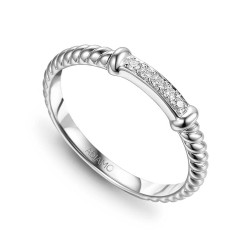 Pierścionek z diamentami (R81539 W): 12 - zdjęcie: 2