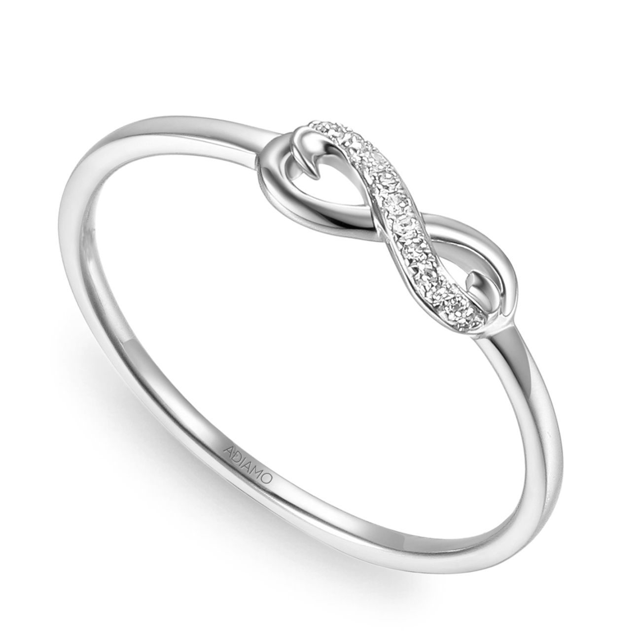 Pierścionek z diamentami (R60107 W): 14