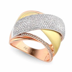 Pierścionek z diamentami (R49020 YWR): 10 - zdjęcie: 2