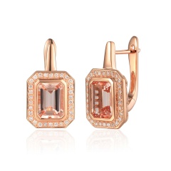 Kolczyki z morganitami i diamentami (E60402 R A MR)