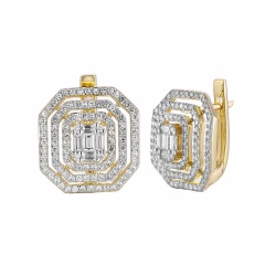 Kolczyki z diamentami (E81598 Y A)