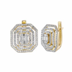 Kolczyki z diamentami (E81598 Y A) - zdjęcie: 2