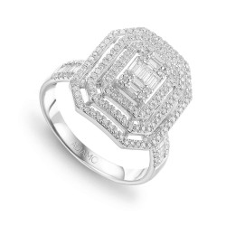 Pierścionek z diamentami (R84311 W): 10 - zdjęcie: 2