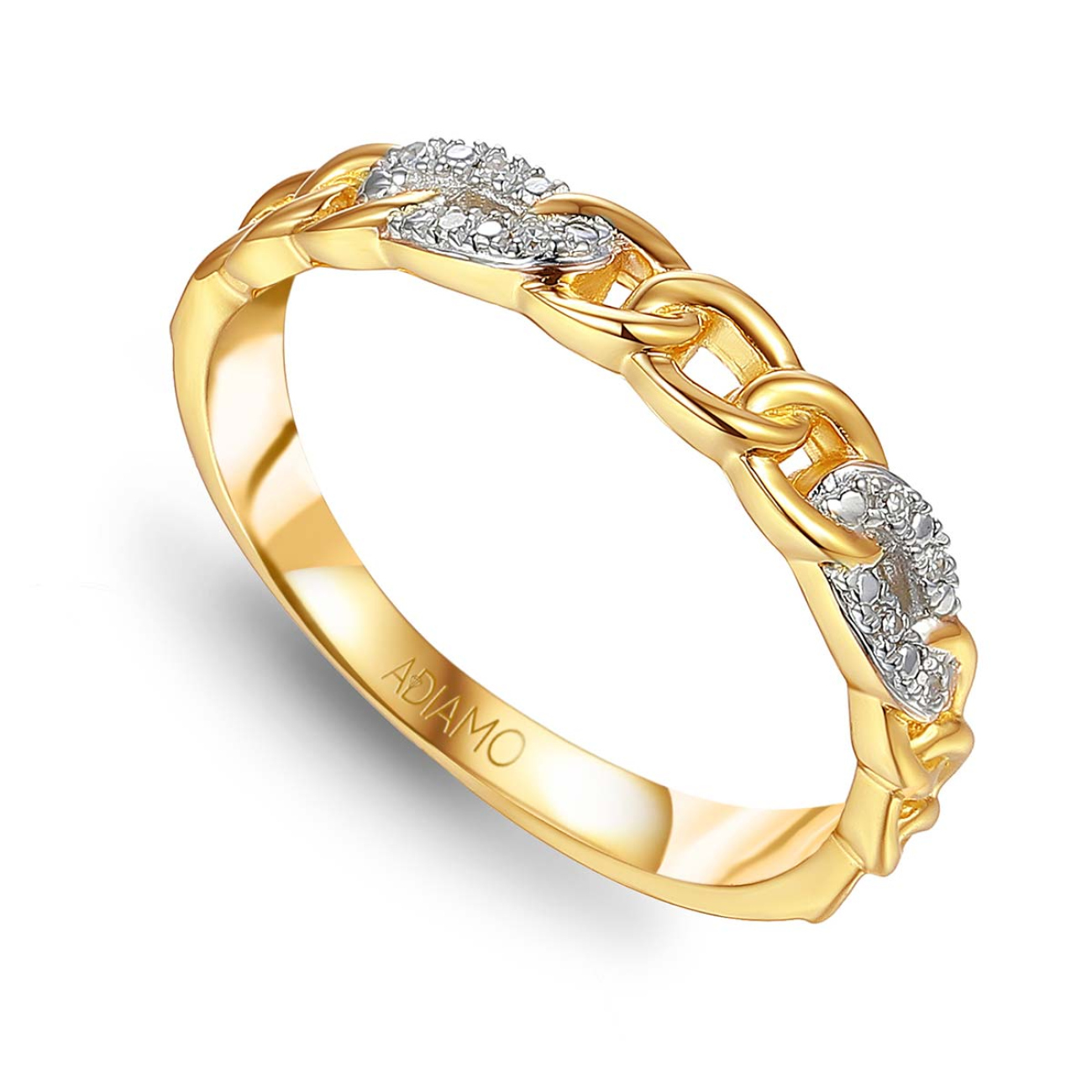 Pierścionek pancerka z diamentami (R83875 Y): 10