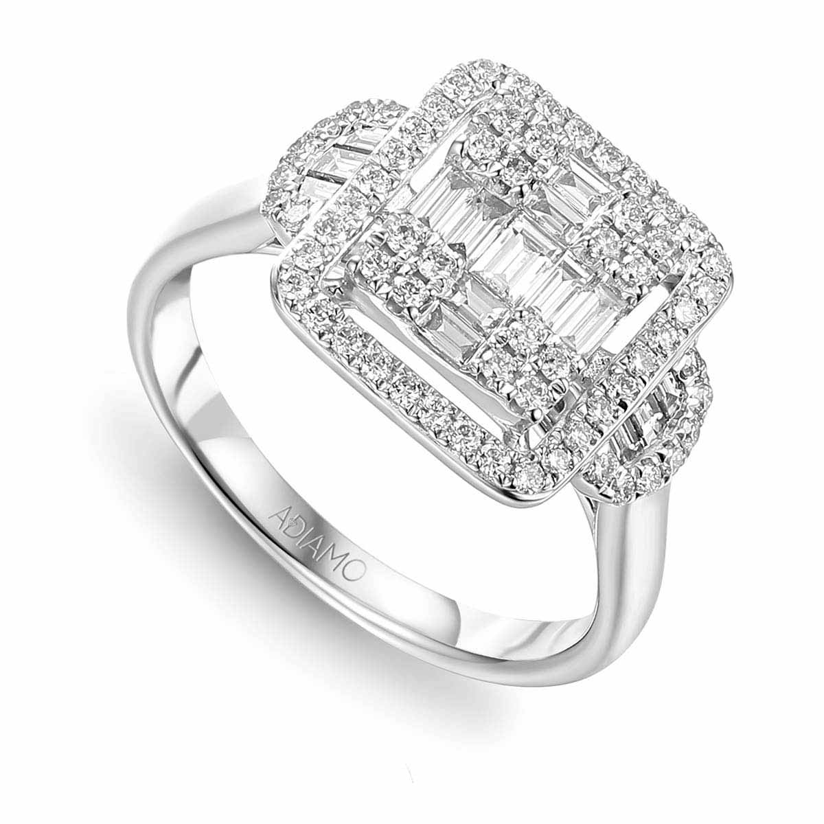 Pierścionek z diamentami (R82603 W): 10