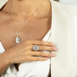 Pierścionek z diamentami (R81616 Y): 14 - zdjęcie: 5